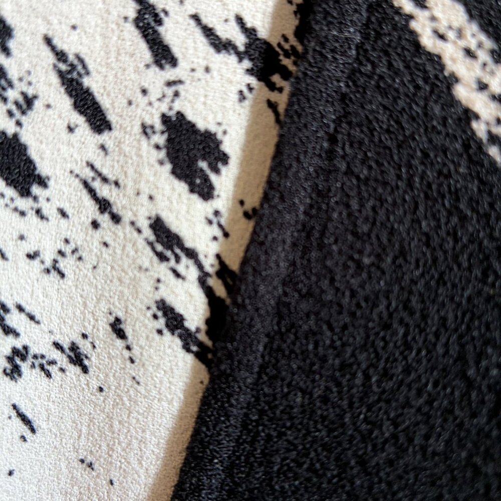 Wilfred Black&White Abstract Print Double-Breasted Summer Trench Jacket - Picture 6 of 6
